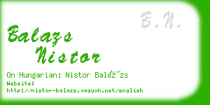 balazs nistor business card